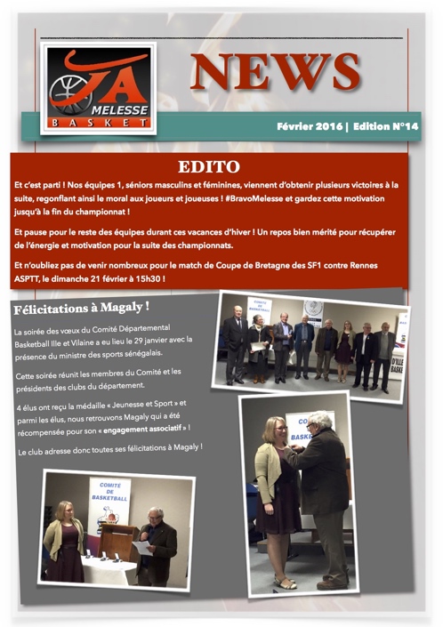 Newsletter Février 2016