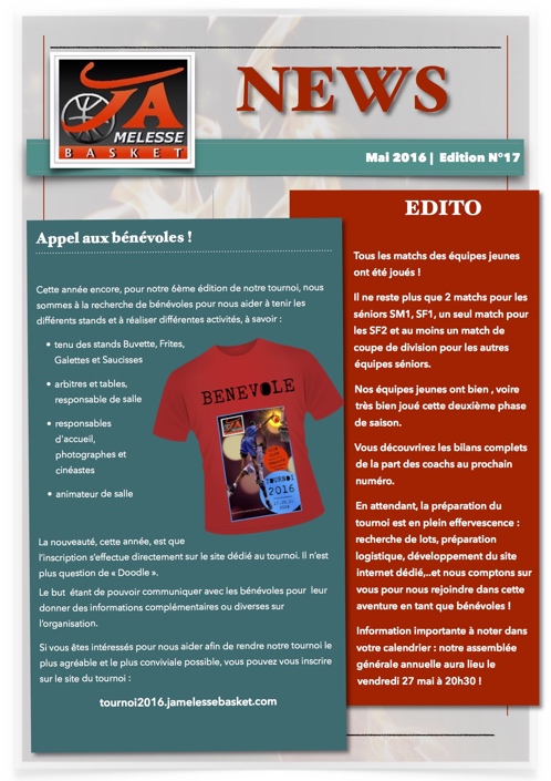Newsletter Mai 2016